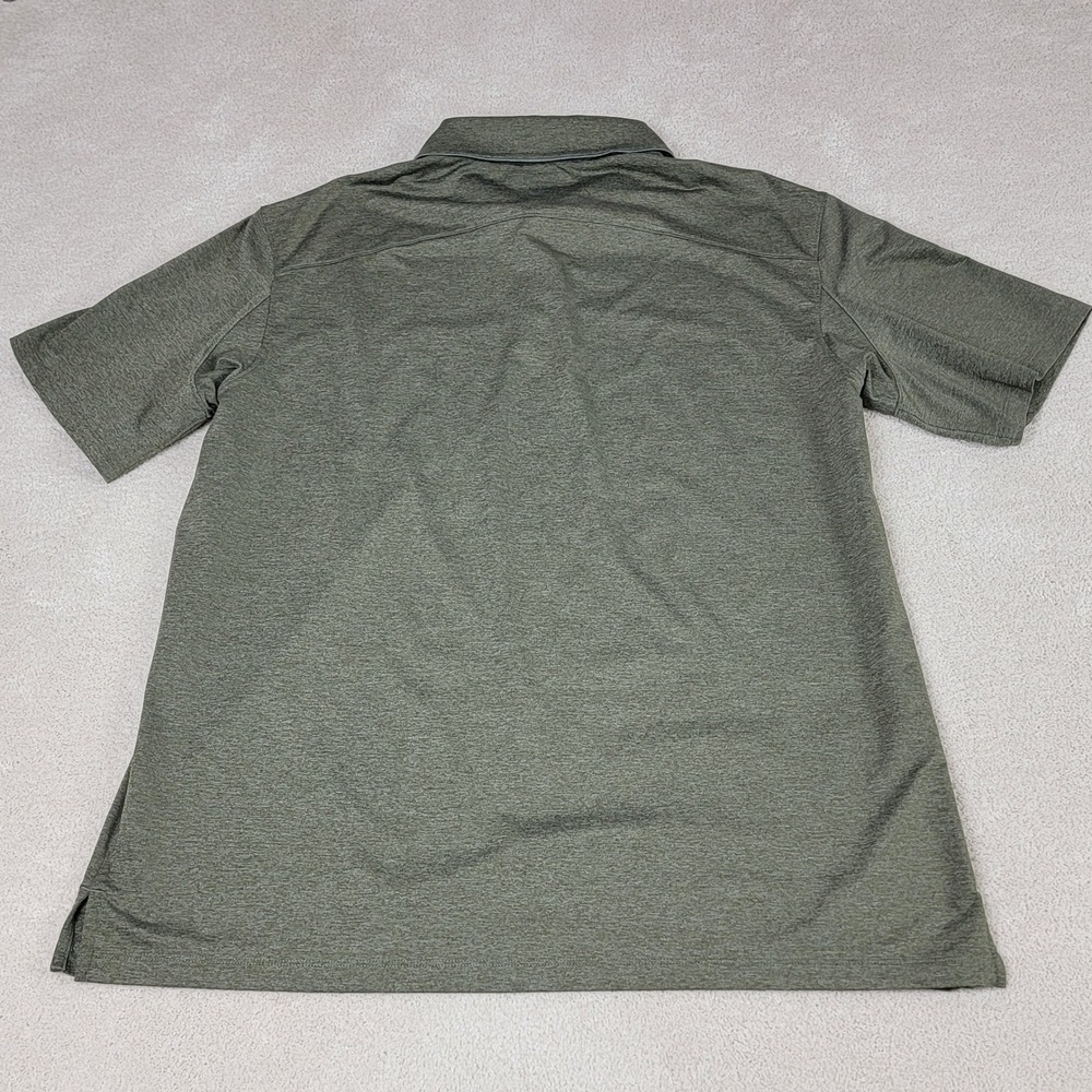 Duluth Trading Co Polo Shirt Mens L Green Moisture Wicking Performance Pocket - Picture 4 of 12